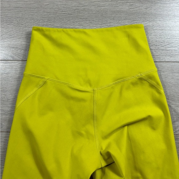 GIRLFRIEND COLLECTIVE High Rise Bike Shorts in Chartreuse - Picture 8 of 12